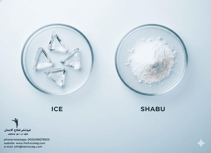 صورة توضح الفرق بين الآيس والشبو في الشكل والمظهر الخارجي.