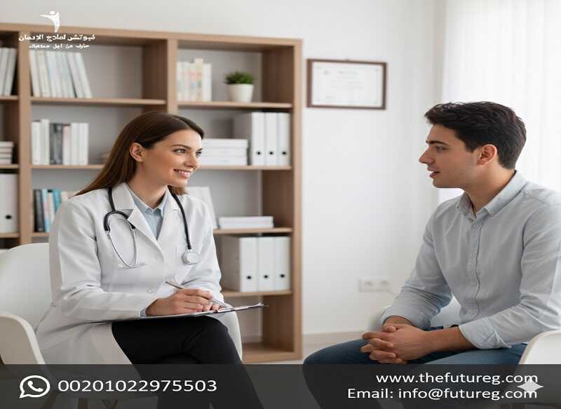 استشارة طبية متخصصة داخل عيادات علاج إدمان الآيس بمستشفى فيوتشر.