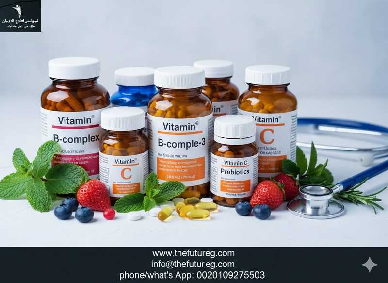 استخدام المكملات الغذائية والفيتامينات لسرعة تعافي مدمن الآيس.