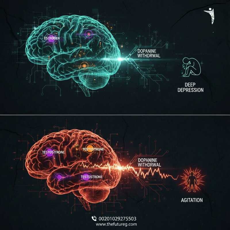 الجدول الزمني لأعراض انسحاب الشبو عند النساء من الأسبوع الأول حتى التعافي الهرموني.