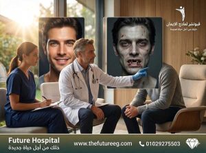 تأثير الشبو على الوجه قبل وبعد سنة من التعاطي - مستشفى فيوتشر.