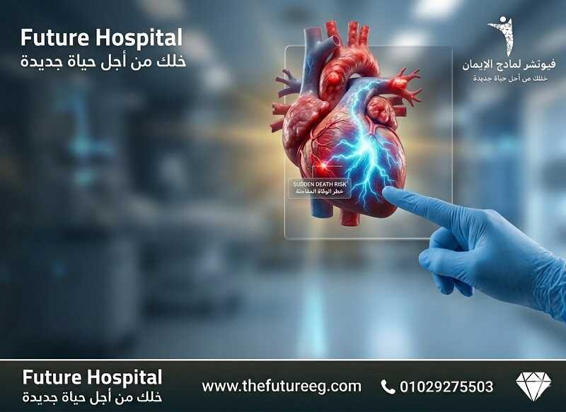 رسم طبي يوضح أضرار الشبو على القلب وخطر الموت المفاجئ.