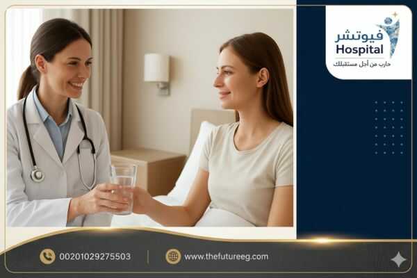 جلسة علاجية وسحب سموم في بيئة نسائية خاصة بمستشفى فيوتشر، تبرز الرعاية الطبية الفائقة والسرية التامة المتبعة في علاج إدمان البنات للكريستال ميث.