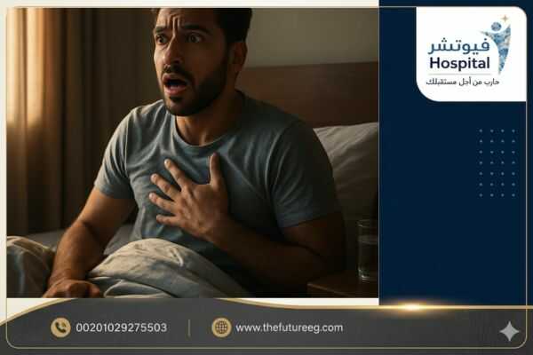 شخص مستيقظ في ذعر يفكر في كابوس حلمت اني اتعاطى شبو وانا متعافي قبل معرفة التفسير العلمي.