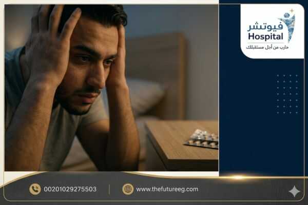 شاب يعاني من توتر وإجهاد حاد على سريره بعد أخذ ليريكا عقب جرعة آيس في محاولة للنوم.