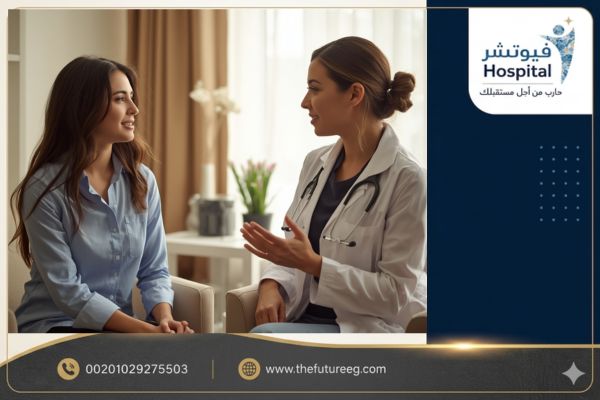 أخصائية تقدم استشارة رعاية شاملة لفتاة